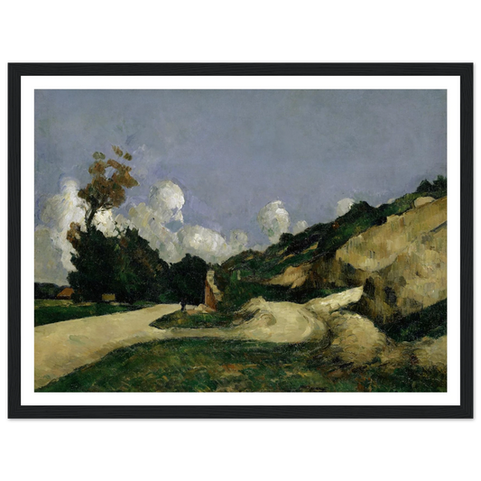 The Road (1871) Art Print | Paul Cezanne - Framed Poster - 30x40 cm / 12x16″ - Black frame
