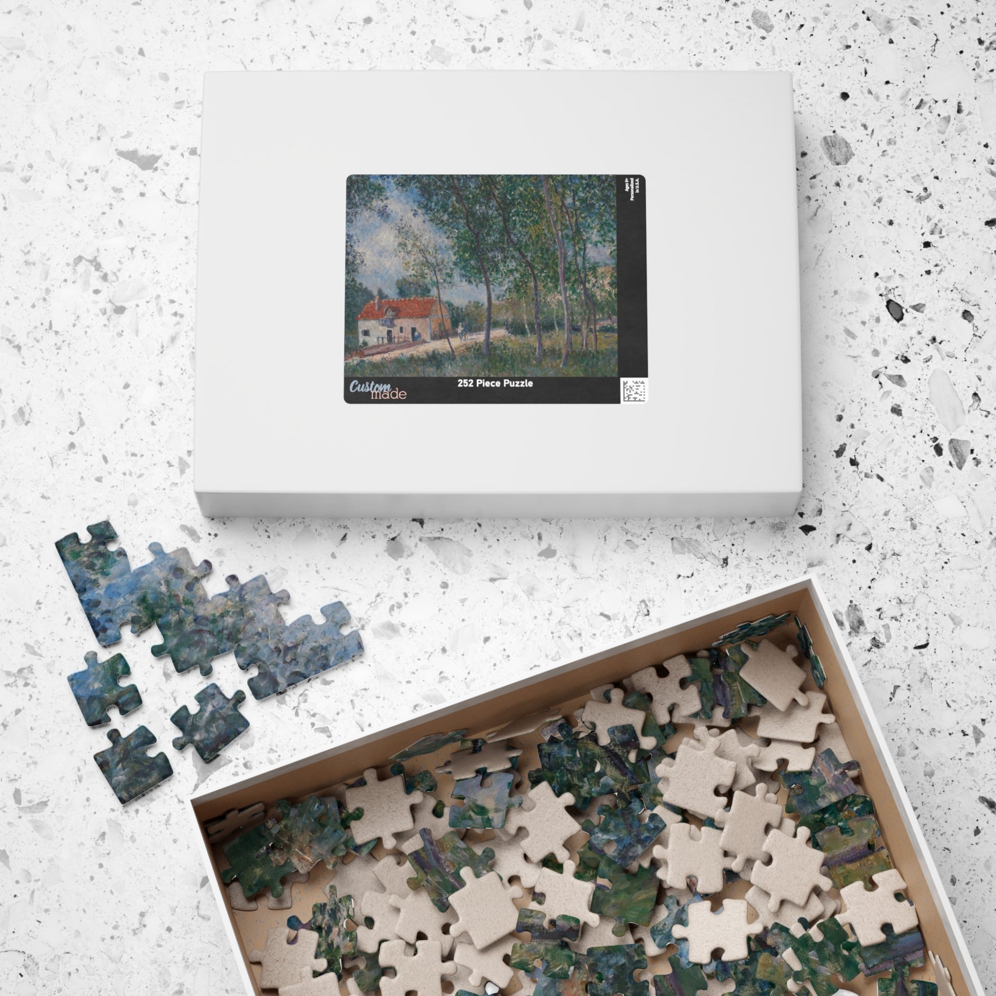 The Road from Moret to Saint-Mammès Puzzle | Alfred Sisley - - 252 pcs (Horizontal) - 