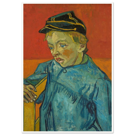 The Schoolboy (Camille Roulin) (1888) Art Print | Vincent van Gogh - Framed Poster - 30x40 cm / 12x16″ - Black frame