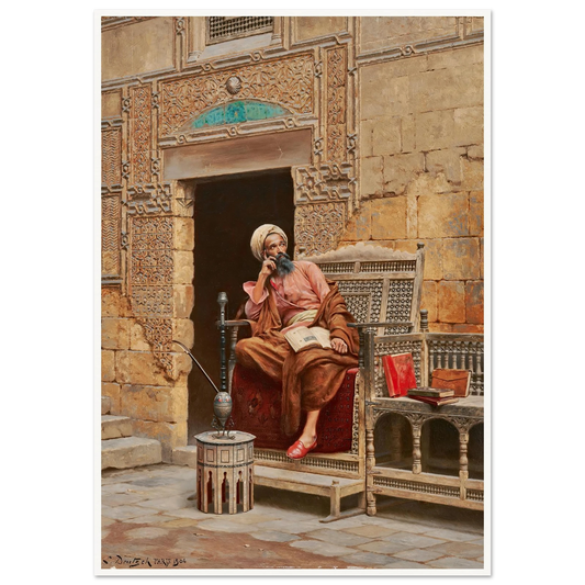 The Scribe (1904) Art Print | Ludwig Deutsch - Framed Poster - 30x40 cm / 12x16″ - Black frame