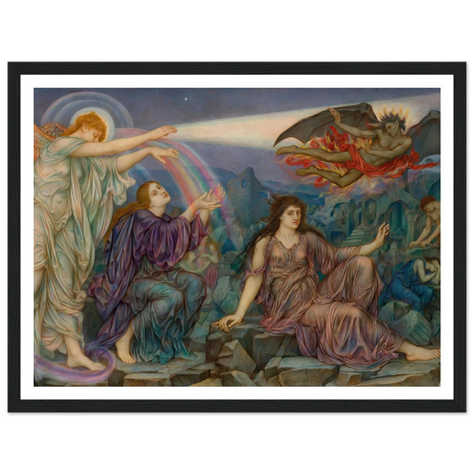The Search-Light Art Print | Evelyn de Morgan - Framed Poster - 30x40 cm / 12x16″ - Black frame