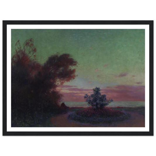 The Seashore at Twilight Art Print | Ferdinand du Puigaudeau - Framed Poster - 30x40 cm / 12x16″ - Black frame