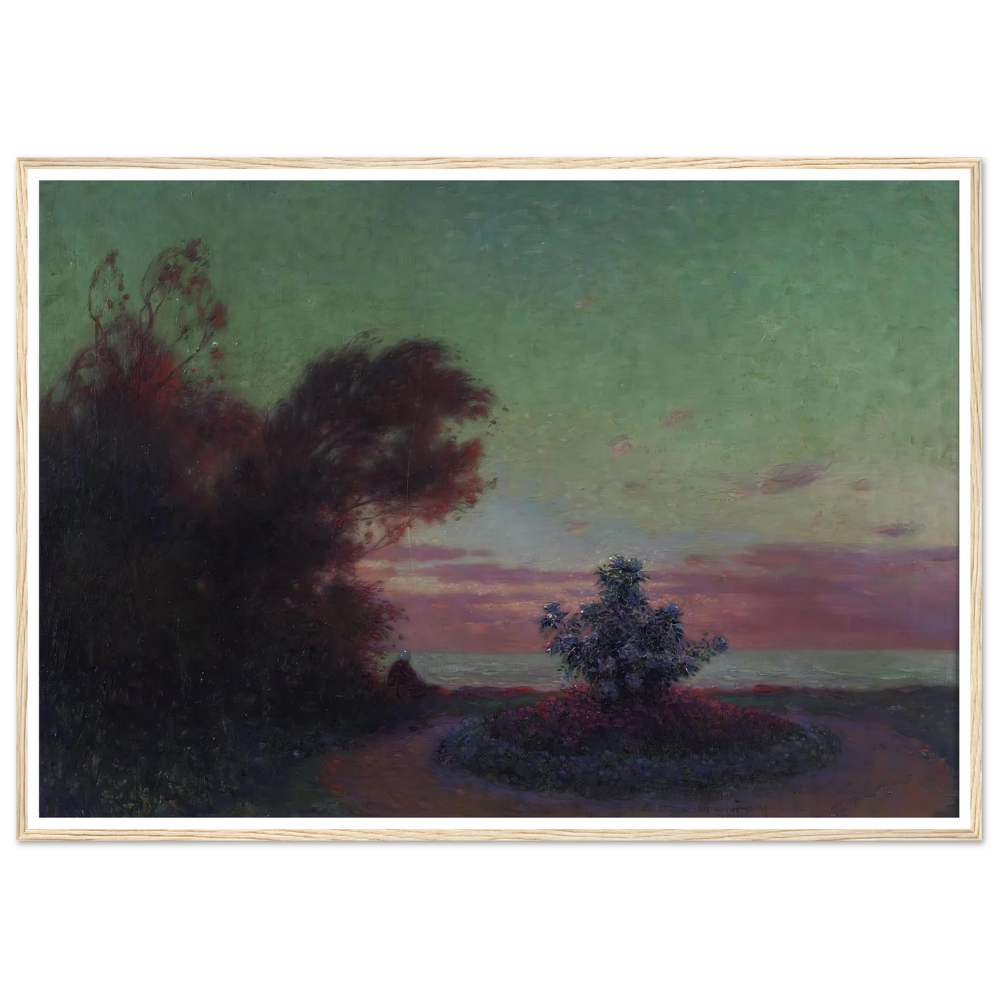 The Seashore at Twilight Art Print | Ferdinand du Puigaudeau - Framed Poster - 30x40 cm / 12x16″ - Black frame
