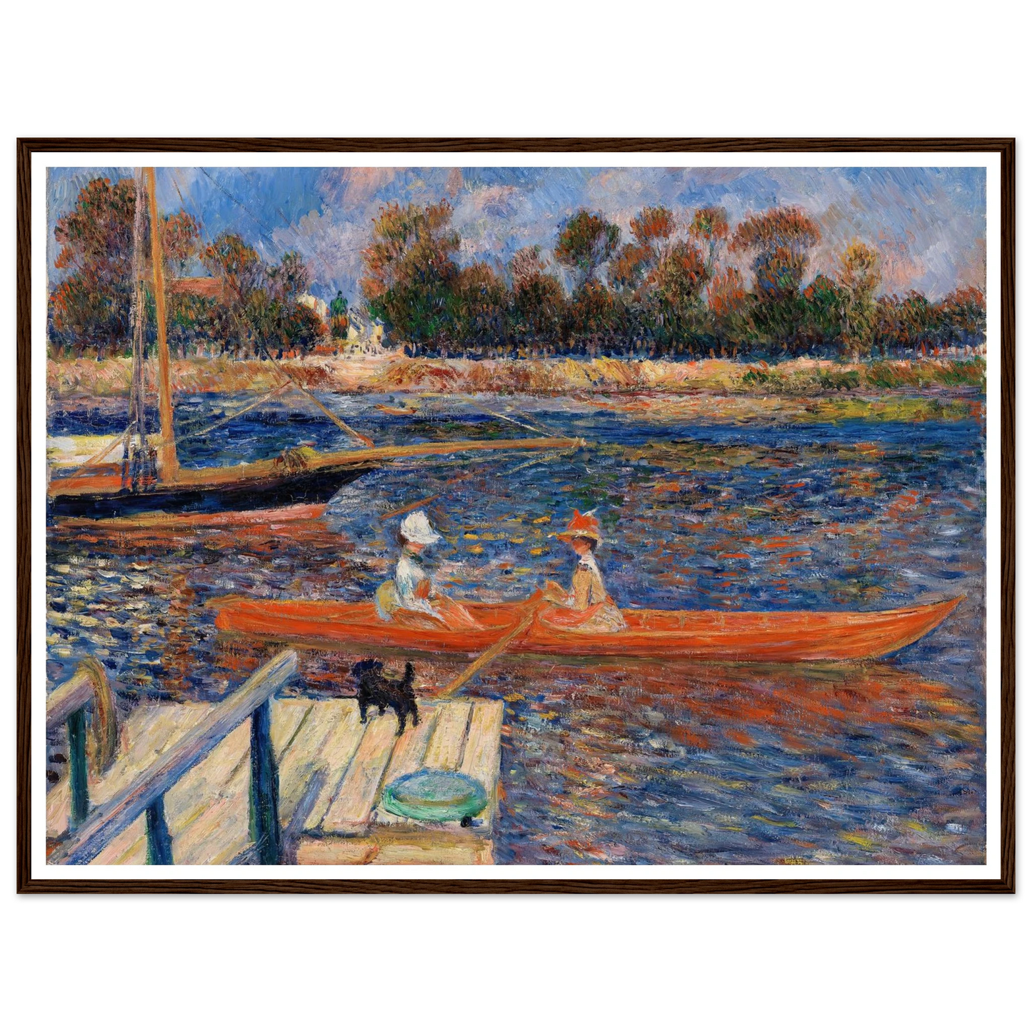 The Seine at Argenteuil (La Seine Ã Argenteuil) (1888) Art Print | Pierre Auguste Renoir - Framed Poster - 30x40 cm / 12x16″ - Black frame