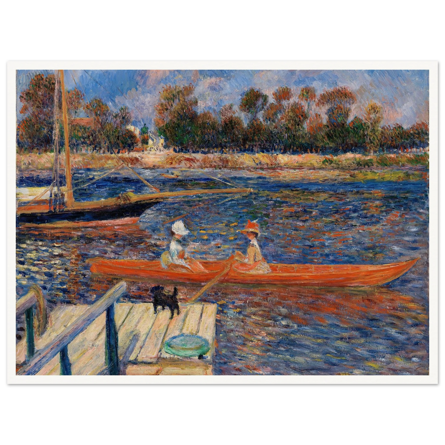 The Seine at Argenteuil (La Seine Ã Argenteuil) (1888) Art Print | Pierre Auguste Renoir - Framed Poster - 30x40 cm / 12x16″ - Black frame