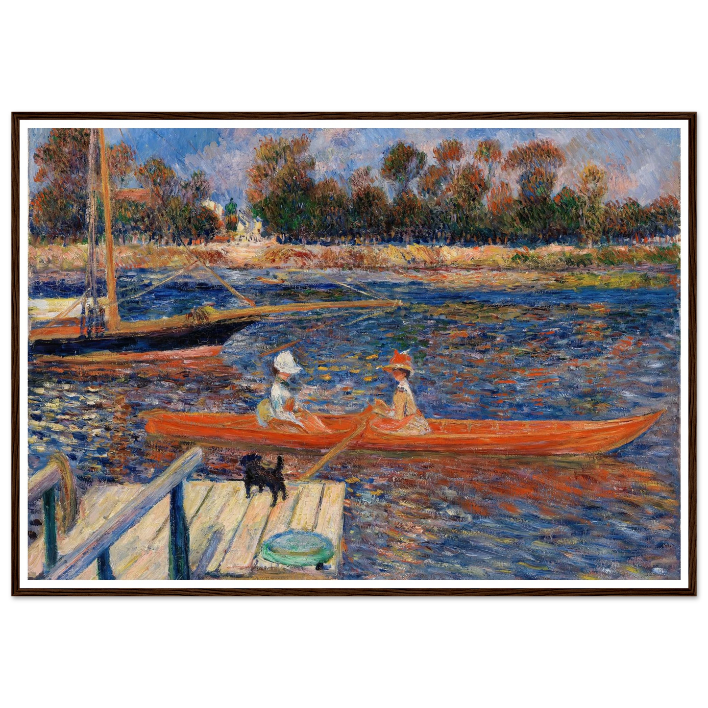 The Seine at Argenteuil (La Seine Ã Argenteuil) (1888) Art Print | Pierre Auguste Renoir - Framed Poster - 30x40 cm / 12x16″ - Black frame