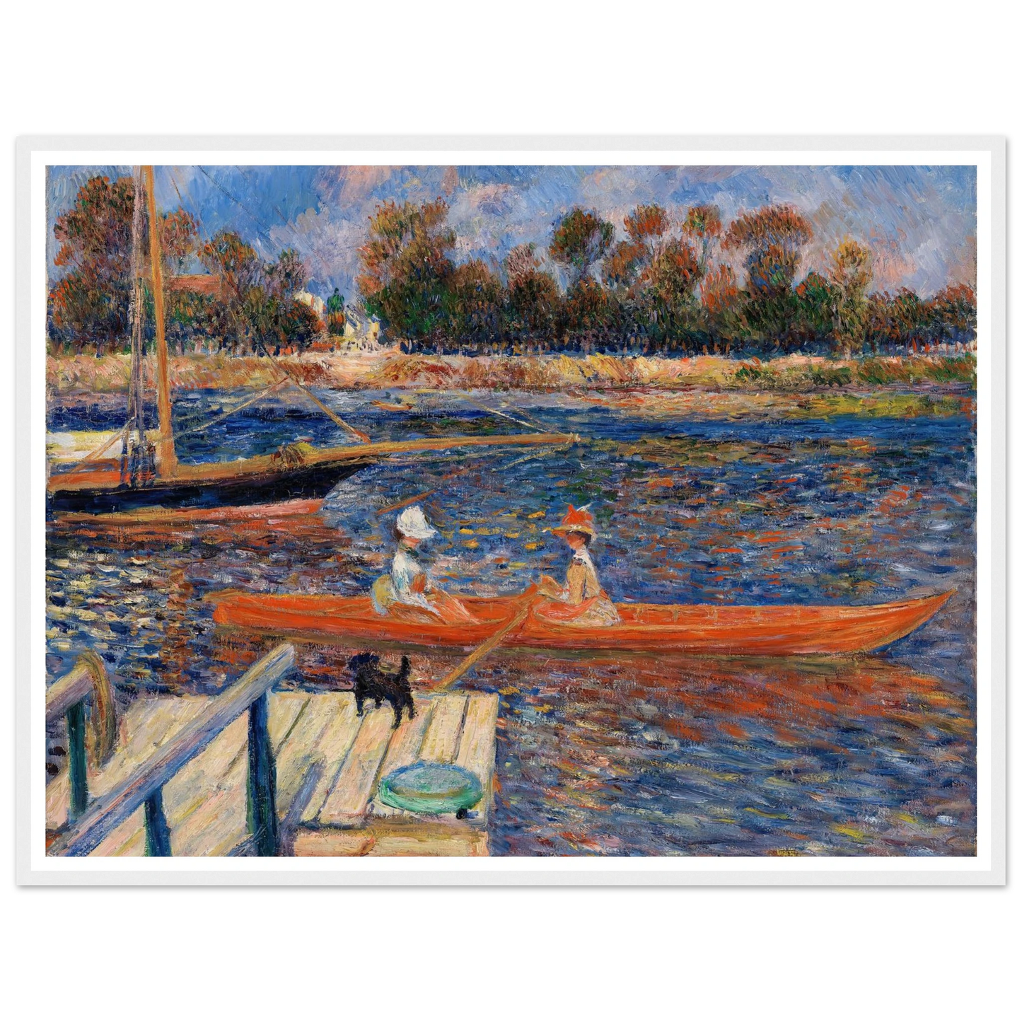 The Seine at Argenteuil (La Seine Ã Argenteuil) (1888) Art Print | Pierre Auguste Renoir - Framed Poster - 30x40 cm / 12x16″ - Black frame