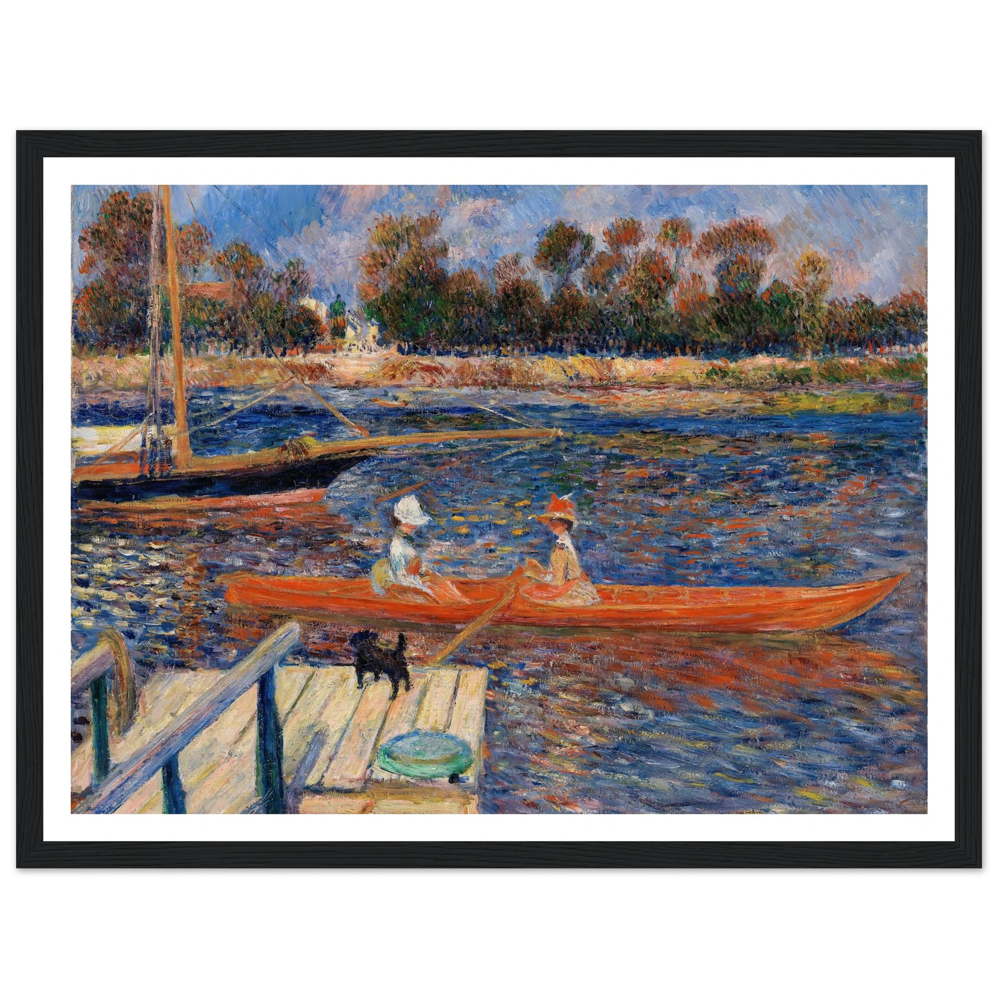 The Seine at Argenteuil (La Seine Ã Argenteuil) (1888) Art Print | Pierre Auguste Renoir - Framed Poster - 30x40 cm / 12x16″ - Black frame