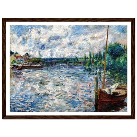 The Seine at Chatou (1874) Art Print | Pierre Auguste Renoir - Framed Poster - 30x40 cm / 12x16″ - Black frame