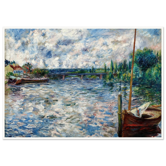The Seine at Chatou (1874) Art Print | Pierre Auguste Renoir - Framed Poster - 30x40 cm / 12x16″ - Black frame