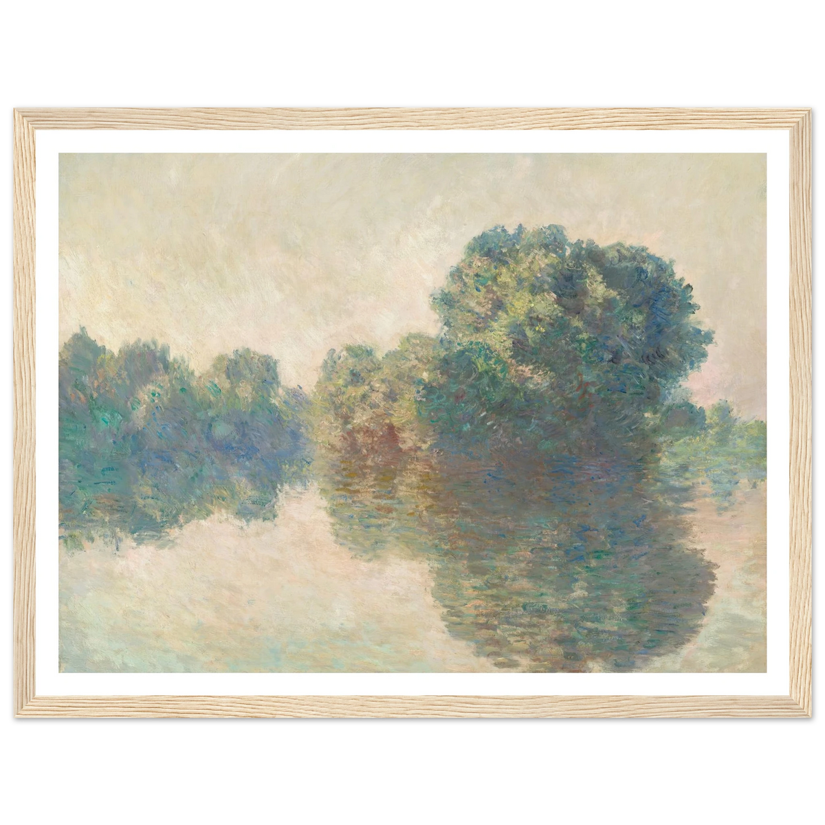 The Seine at Giverny (1897) Art Print | Claude Monet - Framed Poster - 30x40 cm / 12x16″ - Black frame