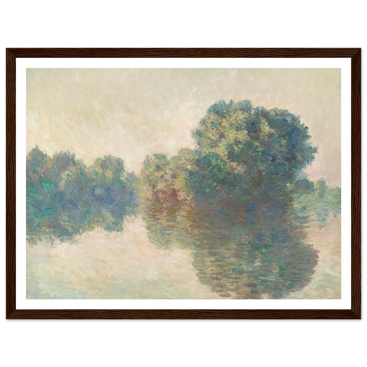 The Seine at Giverny (1897) Art Print | Claude Monet - Framed Poster - 30x40 cm / 12x16″ - Black frame