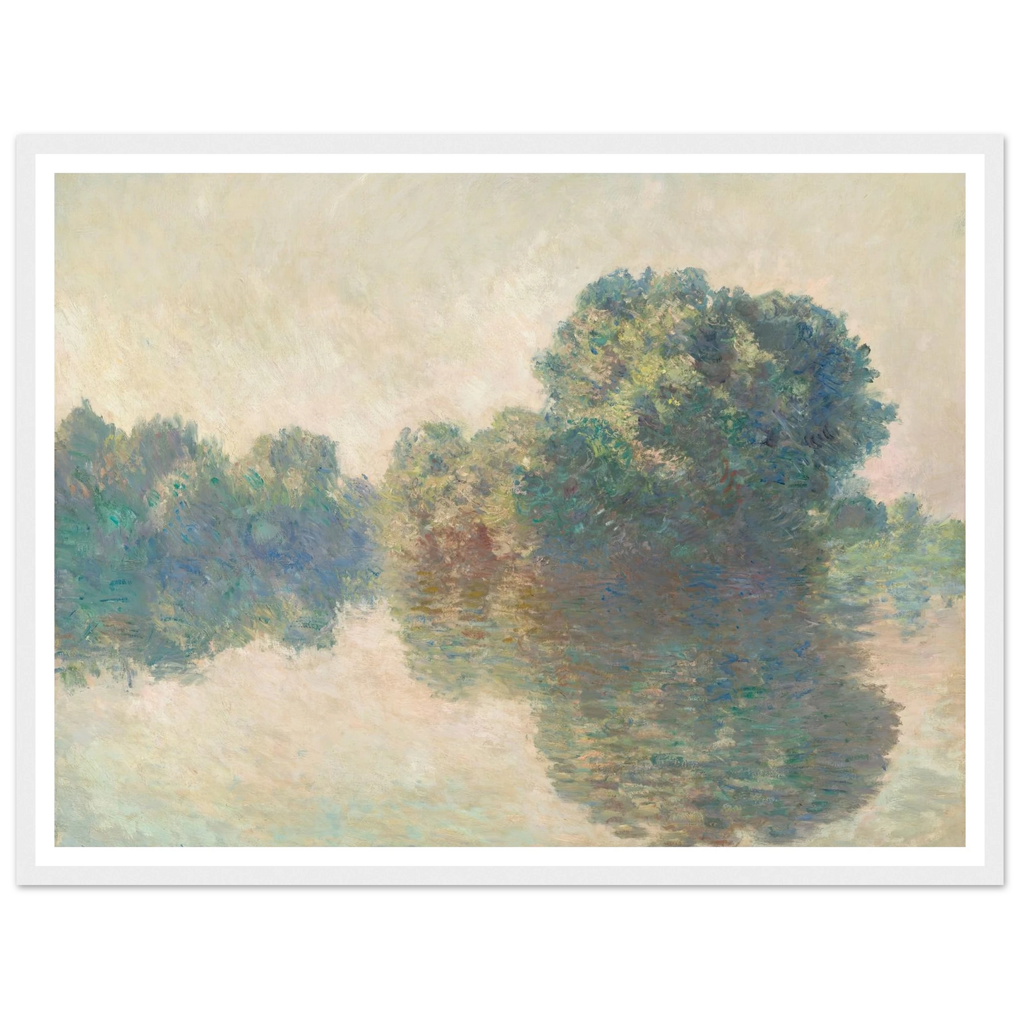 The Seine at Giverny (1897) Art Print | Claude Monet - Framed Poster - 30x40 cm / 12x16″ - Black frame