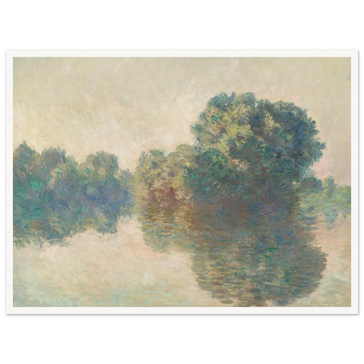 The Seine at Giverny (1897) Art Print | Claude Monet - Framed Poster - 30x40 cm / 12x16″ - Black frame