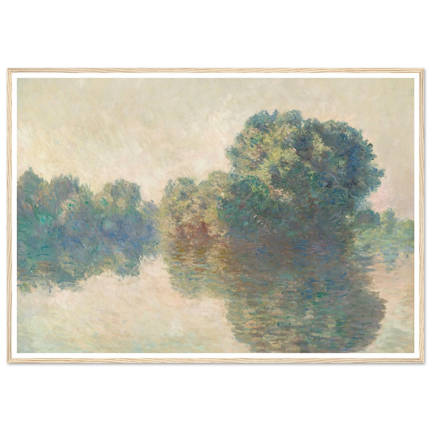 The Seine at Giverny (1897) Art Print | Claude Monet - Framed Poster - 30x40 cm / 12x16″ - Black frame
