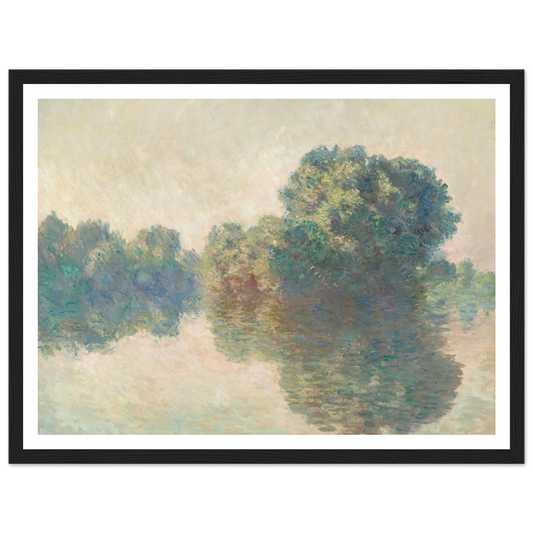 The Seine at Giverny (1897) Art Print | Claude Monet - Framed Poster - 30x40 cm / 12x16″ - Black frame