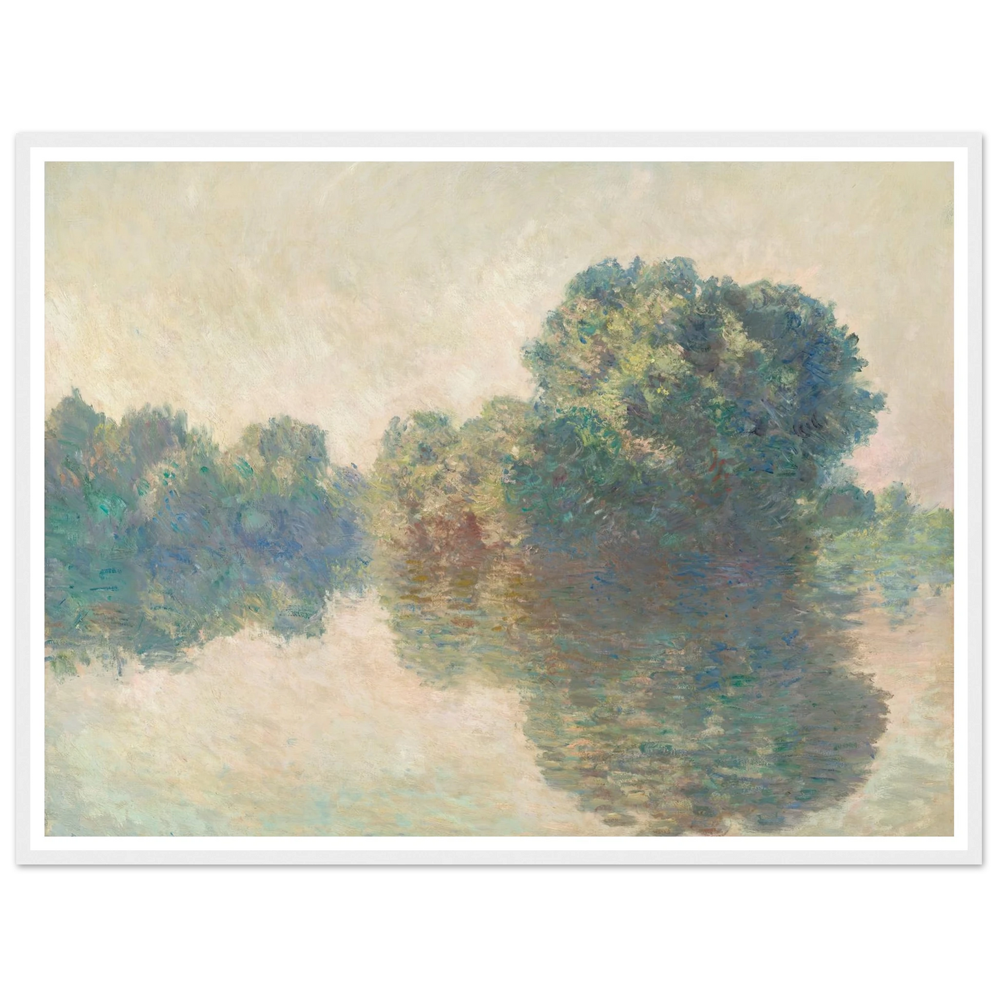 The Seine at Giverny (1897) Art Print | Claude Monet - Framed Poster - 30x40 cm / 12x16″ - Black frame