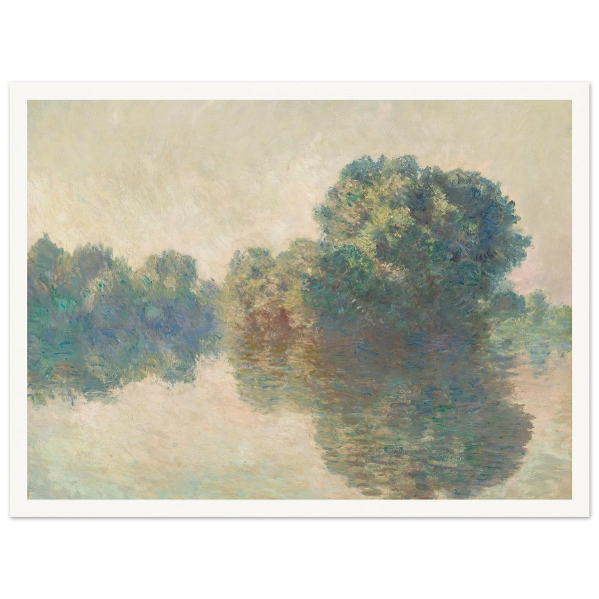 The Seine at Giverny (1897) Art Print | Claude Monet - Framed Poster - 30x40 cm / 12x16″ - Black frame