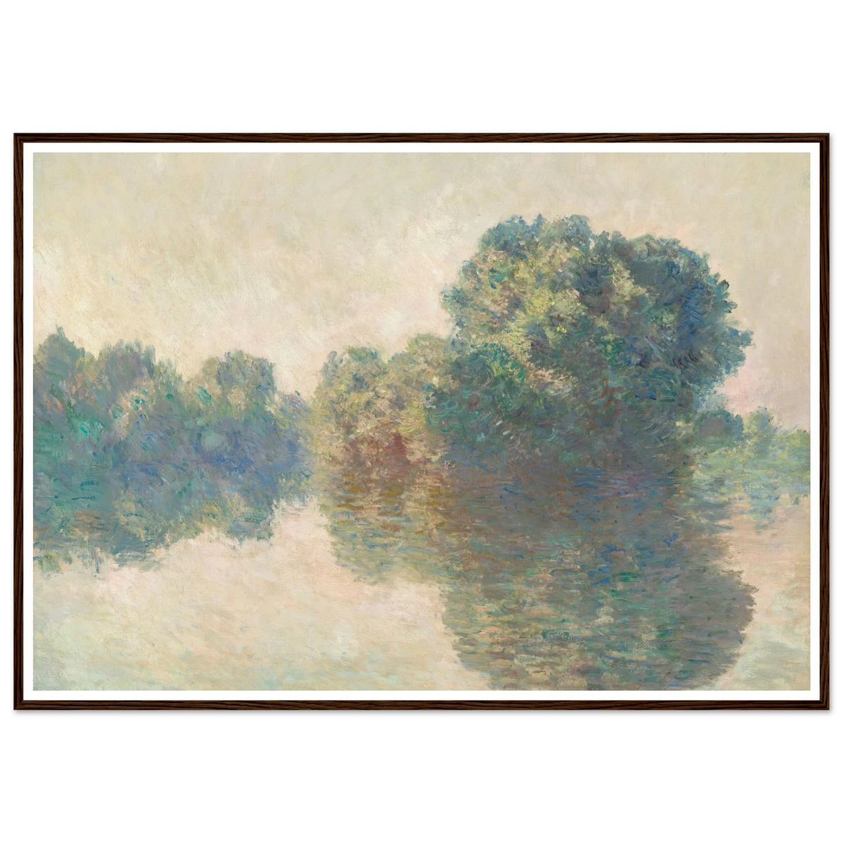 The Seine at Giverny (1897) Art Print | Claude Monet - Framed Poster - 30x40 cm / 12x16″ - Black frame