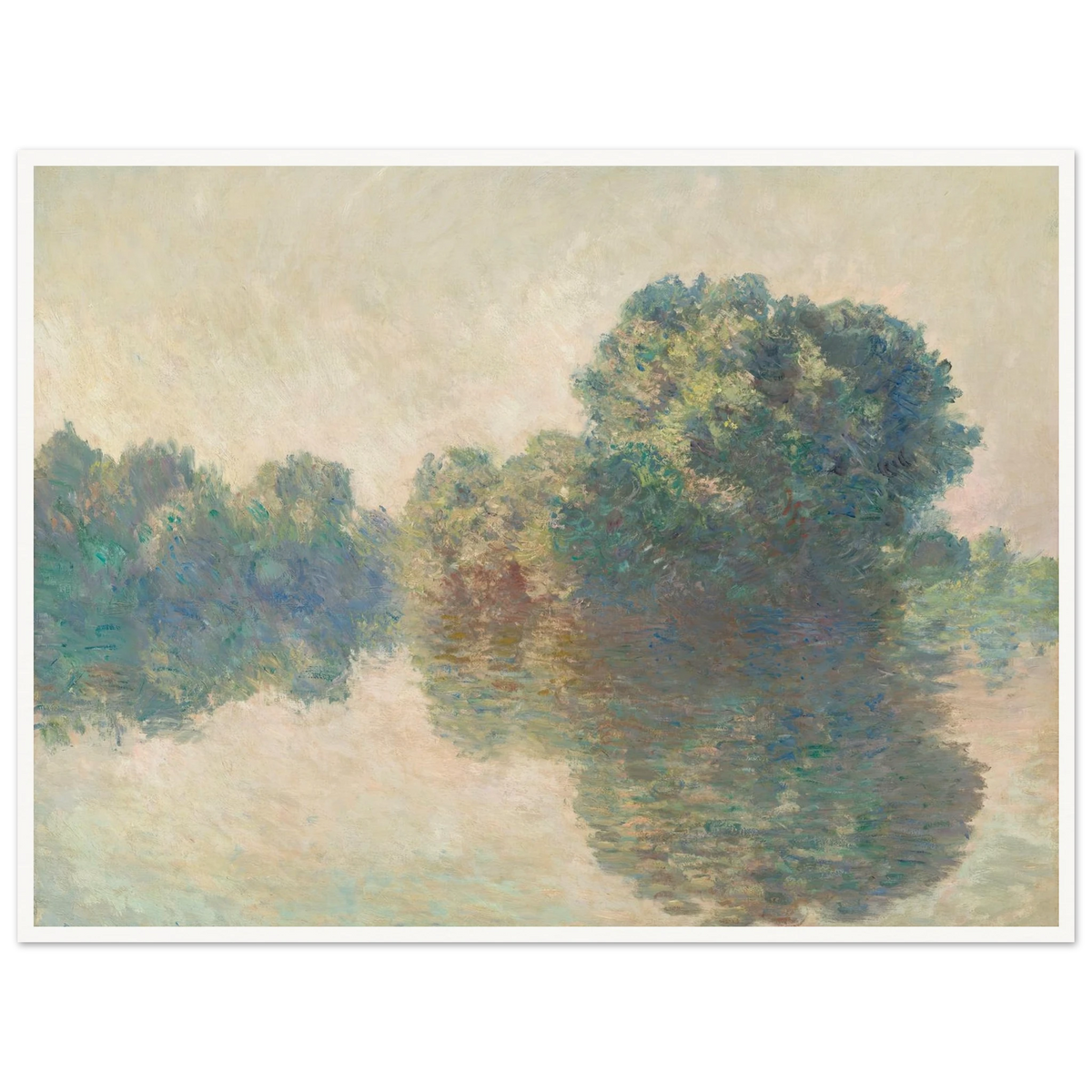 The Seine at Giverny (1897) Art Print | Claude Monet - Framed Poster - 30x40 cm / 12x16″ - Black frame