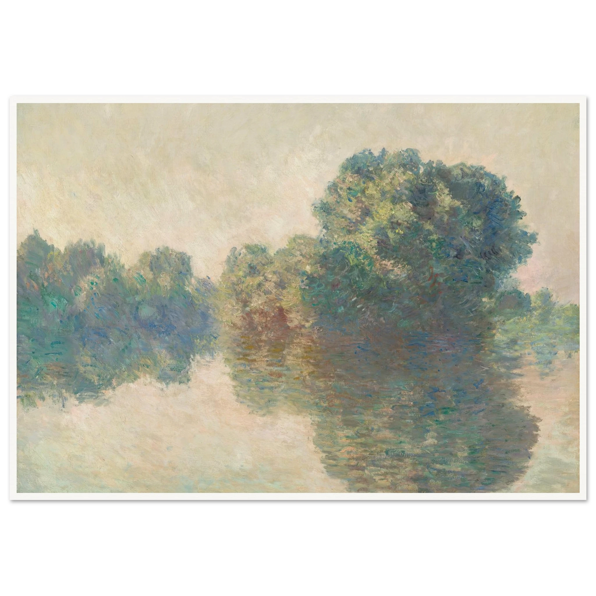 The Seine at Giverny (1897) Art Print | Claude Monet - Framed Poster - 30x40 cm / 12x16″ - Black frame