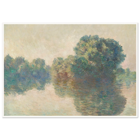 The Seine at Giverny (1897) Art Print | Claude Monet - Framed Poster - 30x40 cm / 12x16″ - Black frame