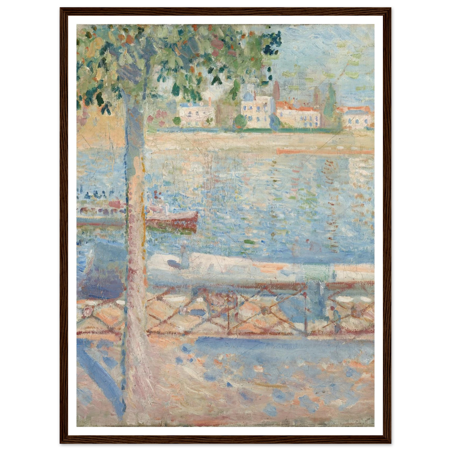 The Seine At Saint-Cloud (1890) Art Print | Edvard Munch - Framed Poster - 30x40 cm / 12x16″ - Black frame