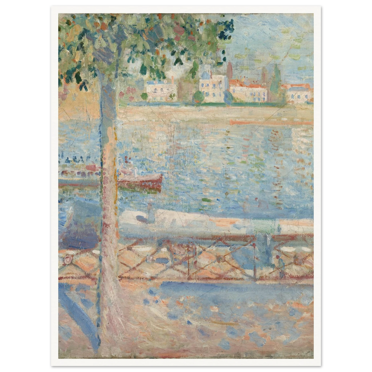 The Seine At Saint-Cloud (1890) Art Print | Edvard Munch - Framed Poster - 30x40 cm / 12x16″ - Black frame