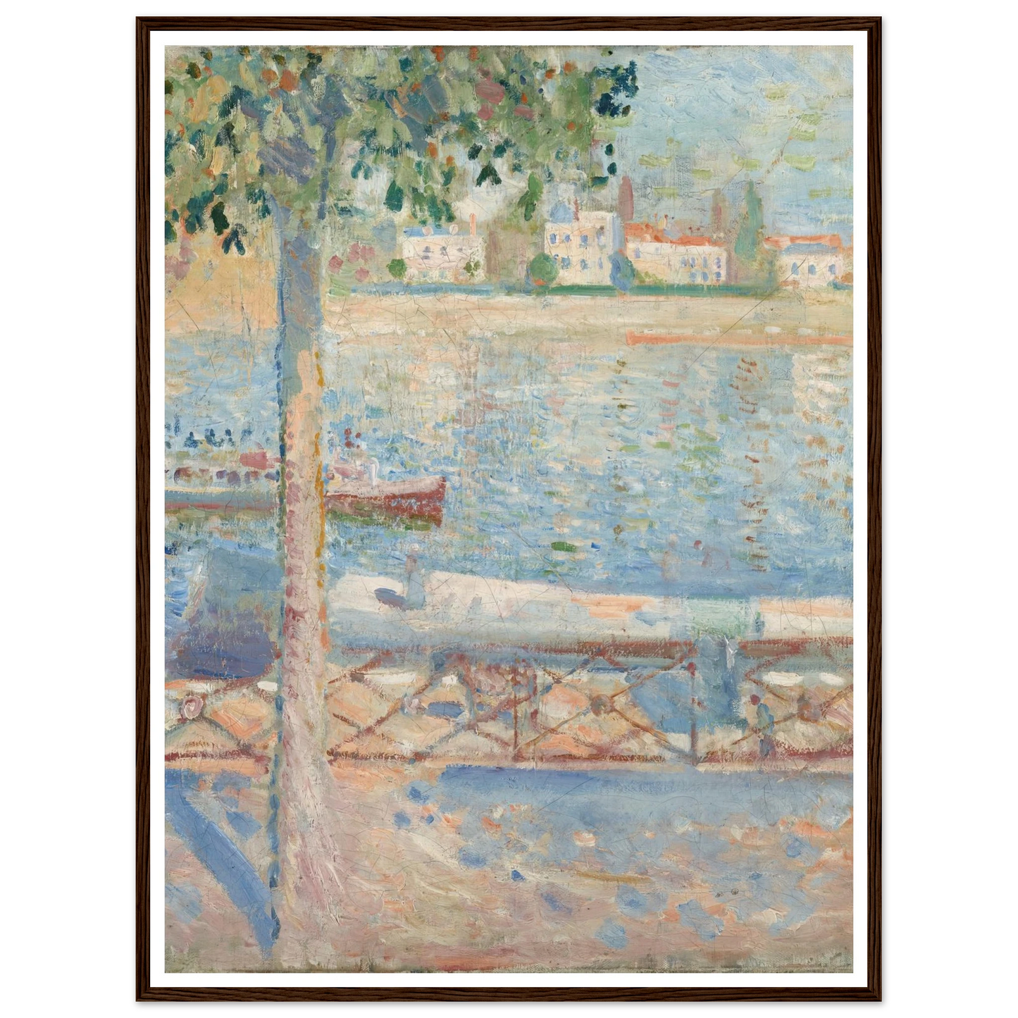 The Seine At Saint-Cloud (1890) Art Print | Edvard Munch - Framed Poster - 30x40 cm / 12x16″ - Black frame