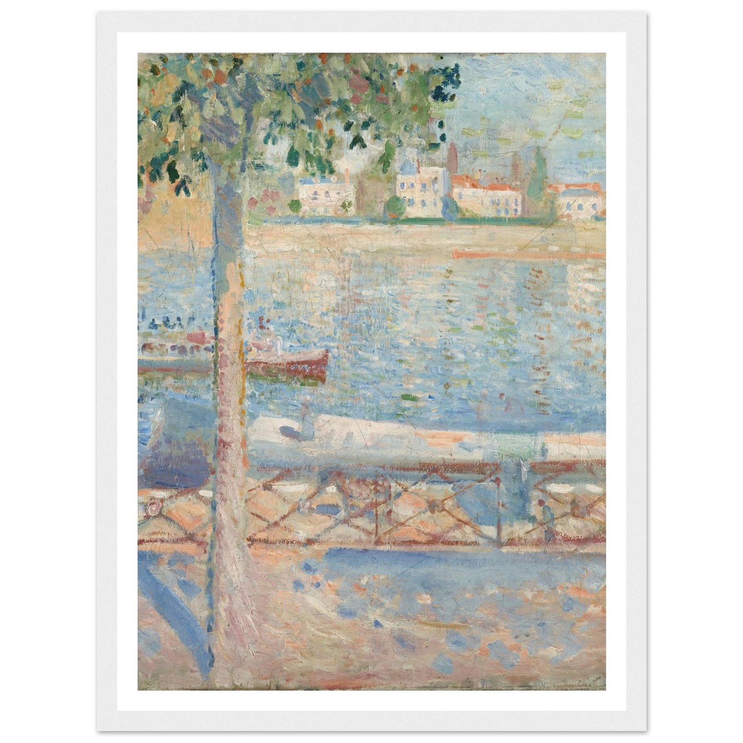 The Seine At Saint-Cloud (1890) Art Print | Edvard Munch - Framed Poster - 30x40 cm / 12x16″ - Black frame