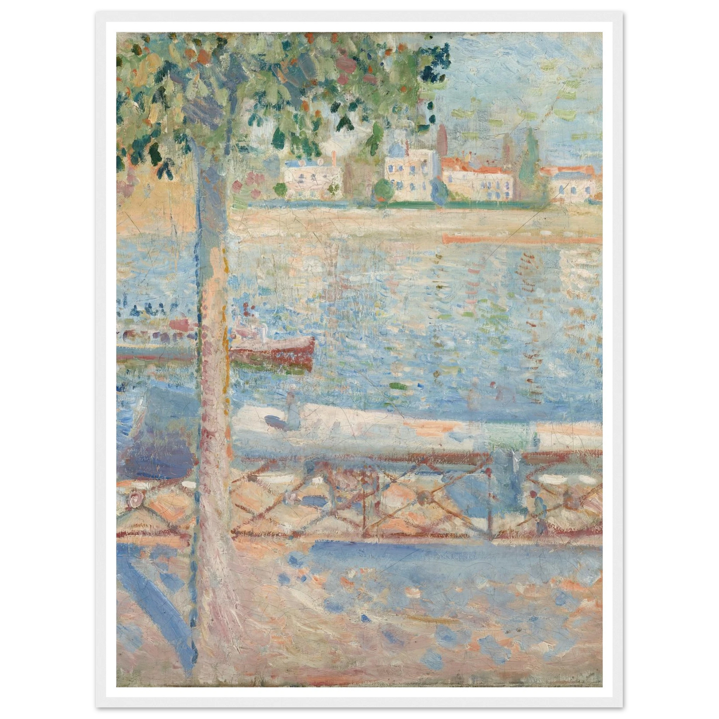 The Seine At Saint-Cloud (1890) Art Print | Edvard Munch - Framed Poster - 30x40 cm / 12x16″ - Black frame