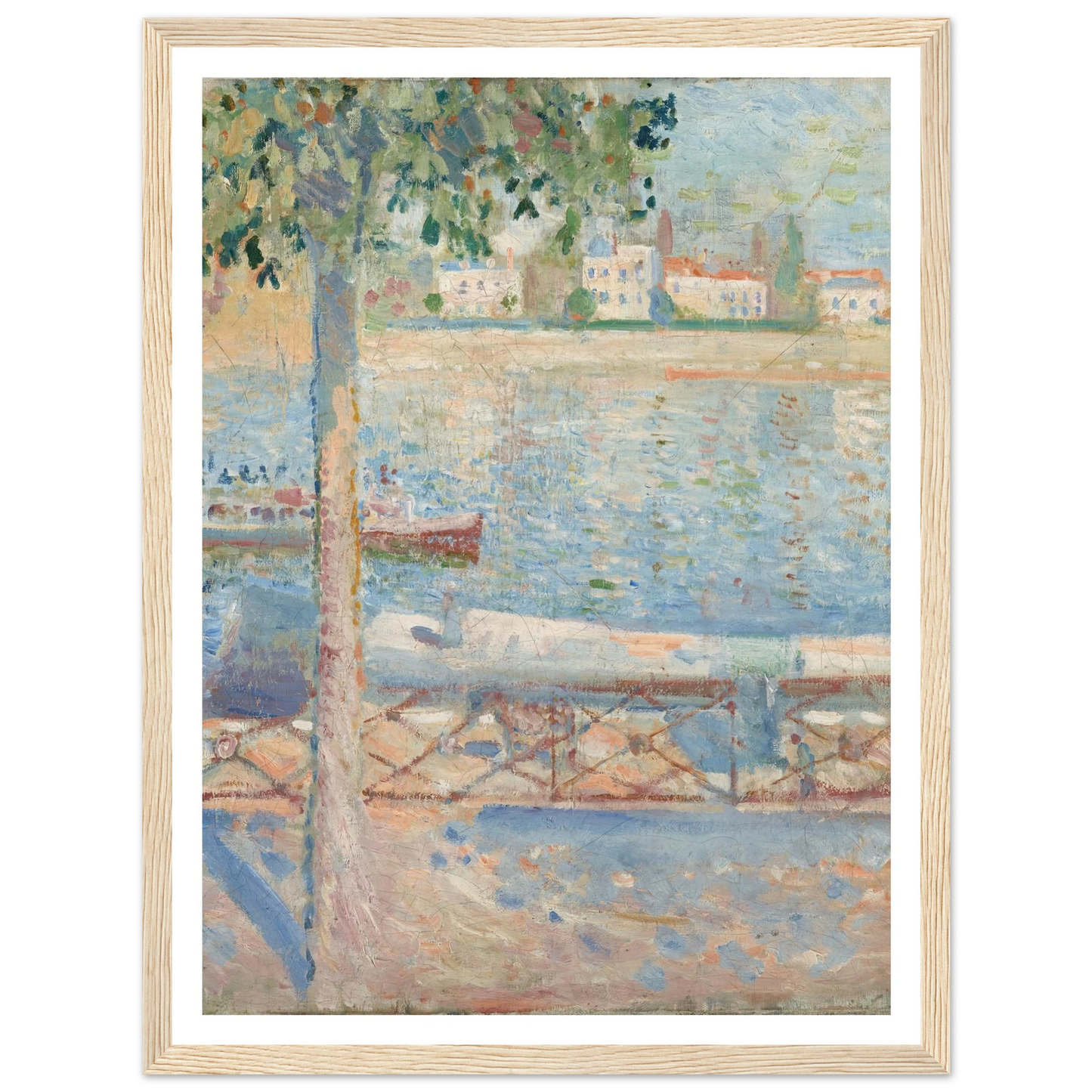 The Seine At Saint-Cloud (1890) Art Print | Edvard Munch - Framed Poster - 30x40 cm / 12x16″ - Black frame