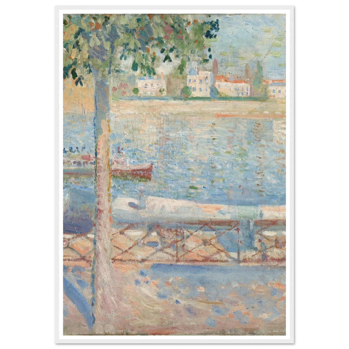 The Seine At Saint-Cloud (1890) Art Print | Edvard Munch - Framed Poster - 30x40 cm / 12x16″ - Black frame