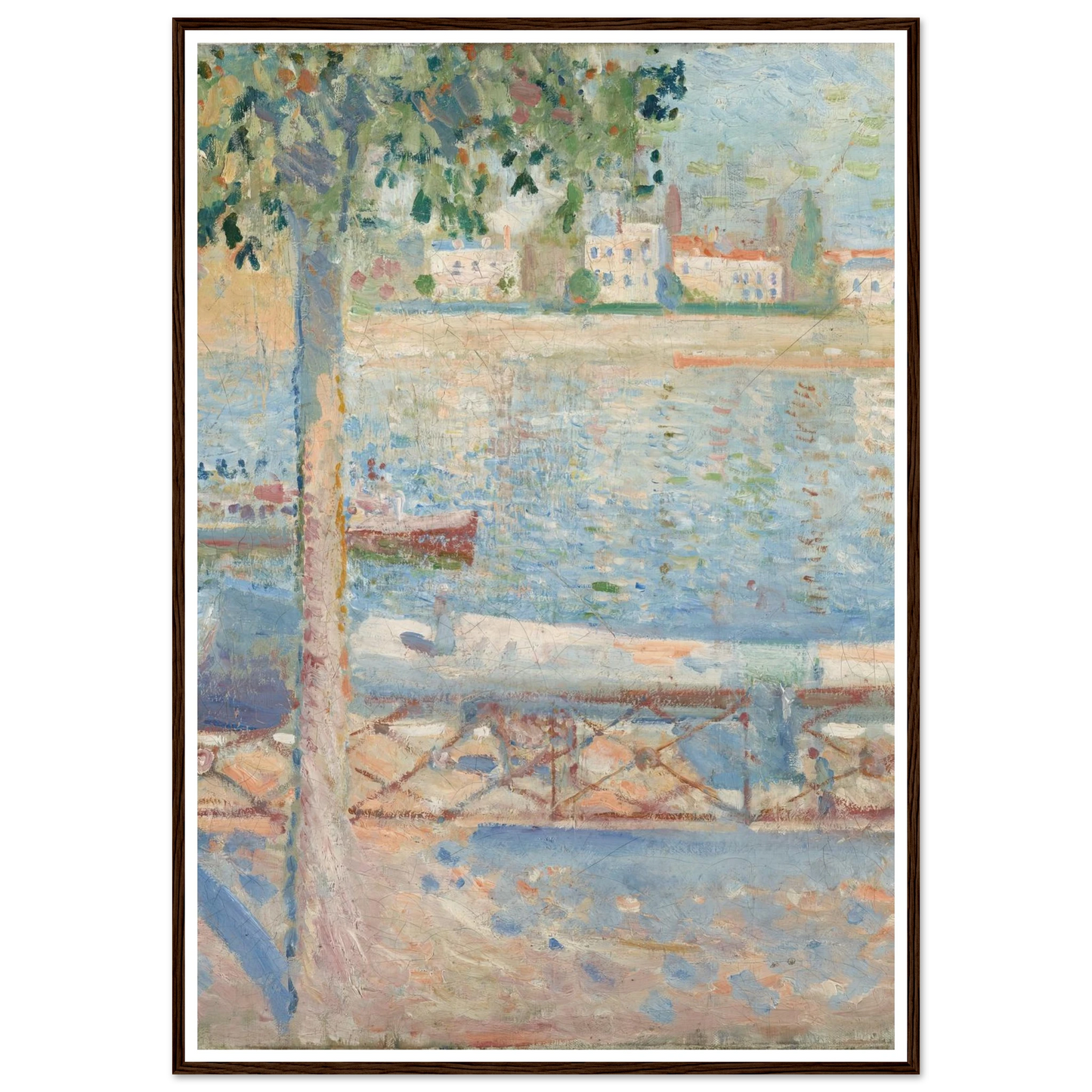 The Seine At Saint-Cloud (1890) Art Print | Edvard Munch - Framed Poster - 30x40 cm / 12x16″ - Black frame