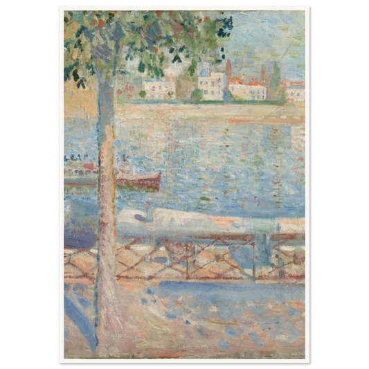 The Seine At Saint-Cloud (1890) Art Print | Edvard Munch - Framed Poster - 30x40 cm / 12x16″ - Black frame