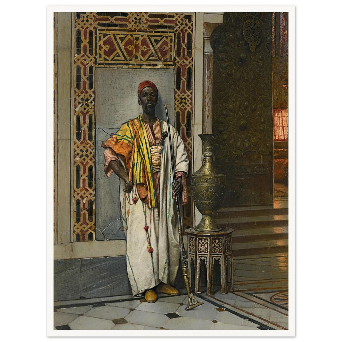 The Sentinel (1885) Art Print | Ludwig Deutsch - Framed Poster - 30x40 cm / 12x16″ - Black frame