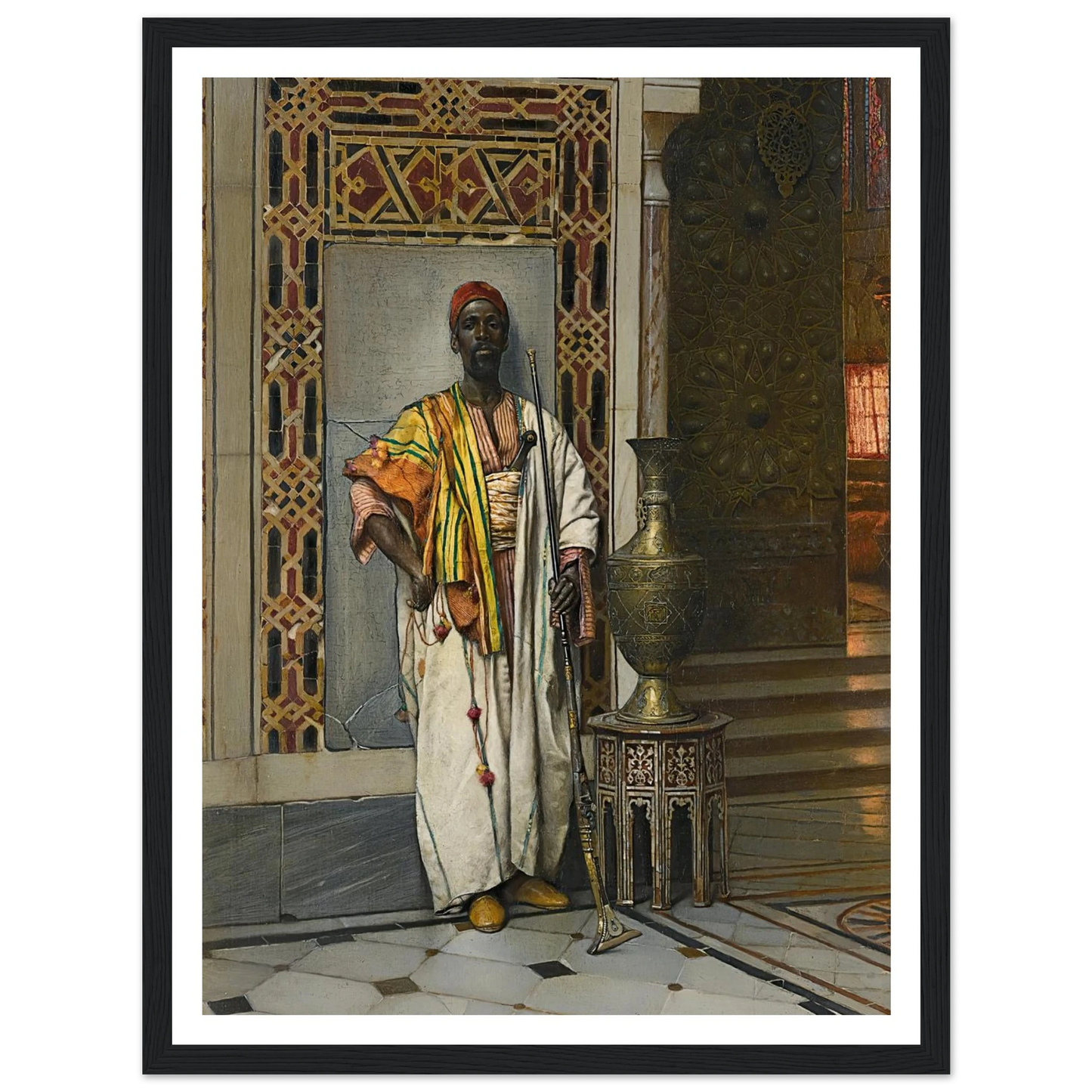 The Sentinel (1885) Art Print | Ludwig Deutsch - Framed Poster - 30x40 cm / 12x16″ - Black frame