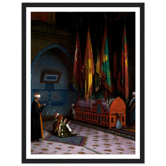 The Sentinel at the Sultan’s Tomb (1824–1904) Art Print | Jean Leon Gerome - Framed Poster - 30x40 cm / 12x16″ - Black frame