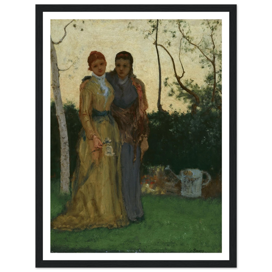 The Sisters (1882) Art Print | George Inness - Framed Poster - 30x40 cm / 12x16″ - Black frame