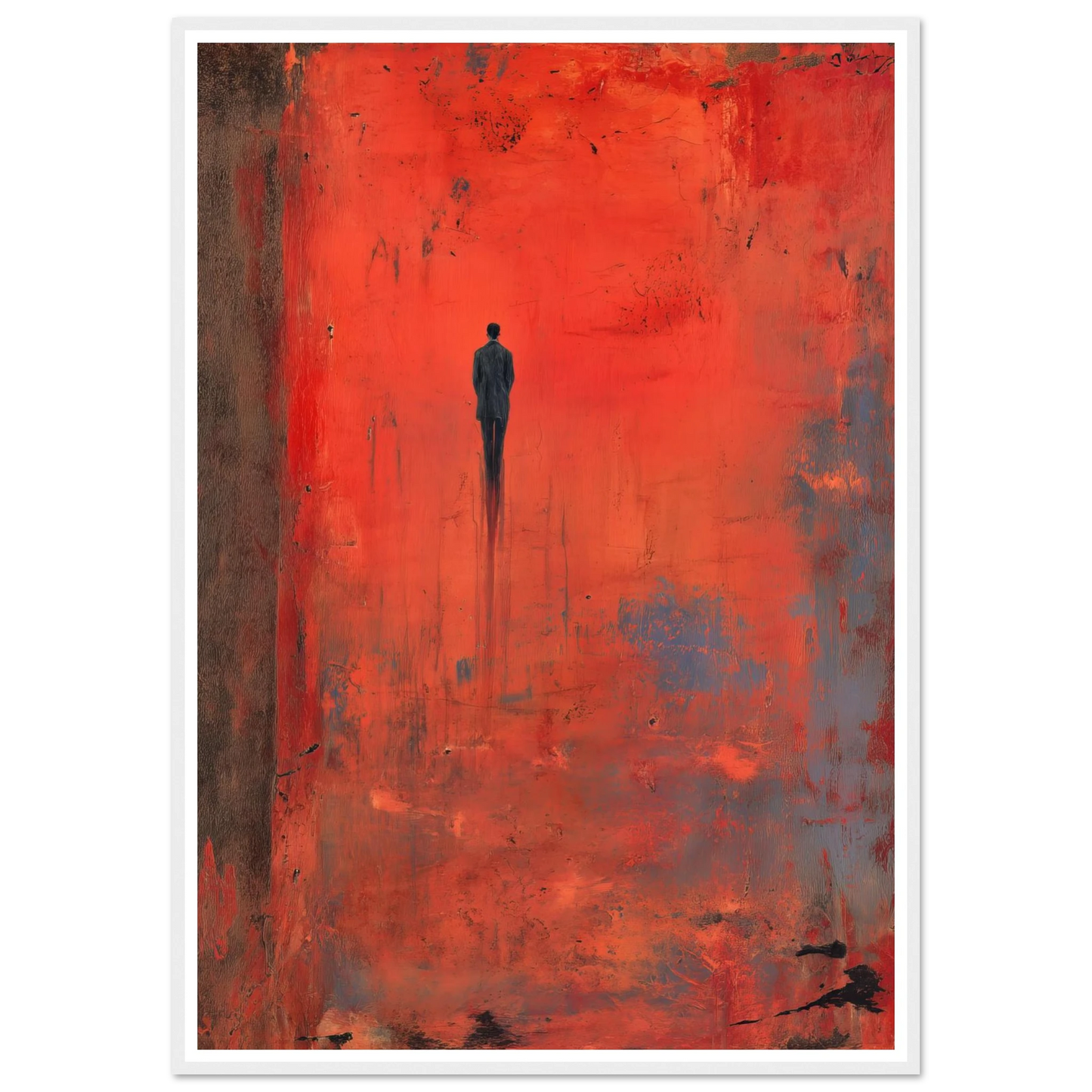 The Solitude of Vermillion - Framed Poster - 30x40 cm / 12x16″ - Black frame