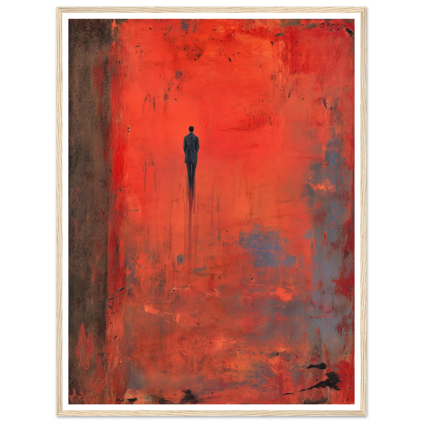 The Solitude of Vermillion - Framed Poster - 30x40 cm / 12x16″ - Black frame