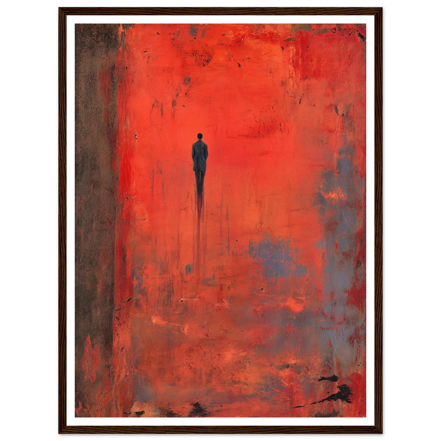 The Solitude of Vermillion - Framed Poster - 30x40 cm / 12x16″ - Black frame