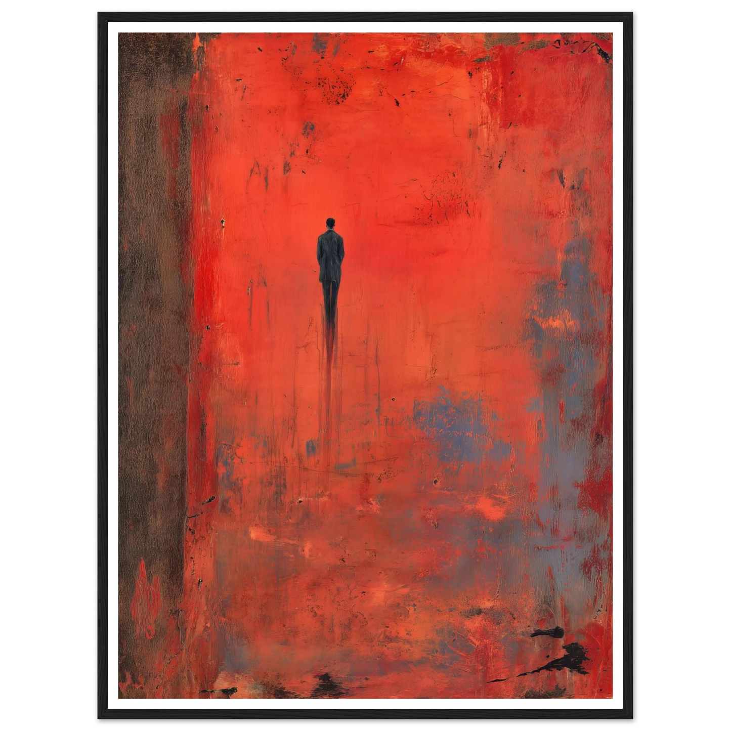 The Solitude of Vermillion - Framed Poster - 30x40 cm / 12x16″ - Black frame