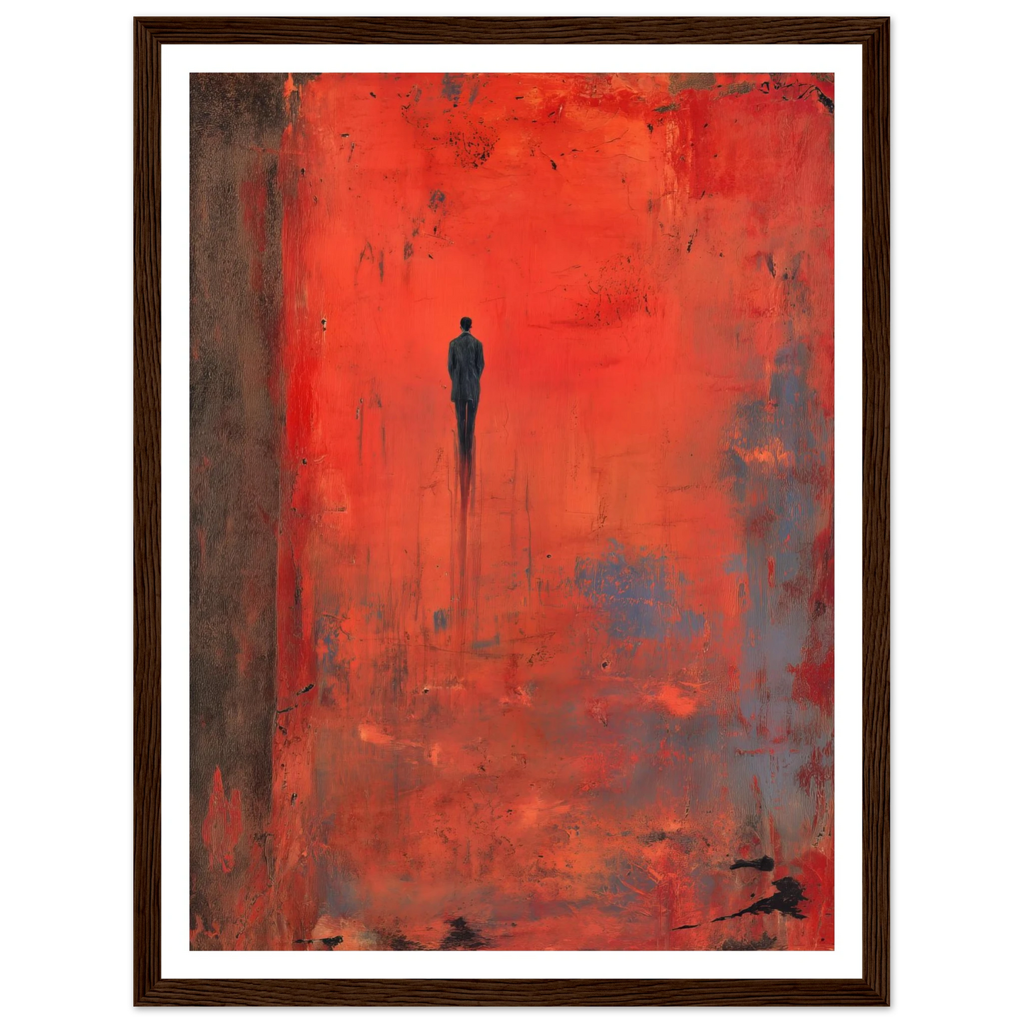 The Solitude of Vermillion - Framed Poster - 30x40 cm / 12x16″ - Black frame