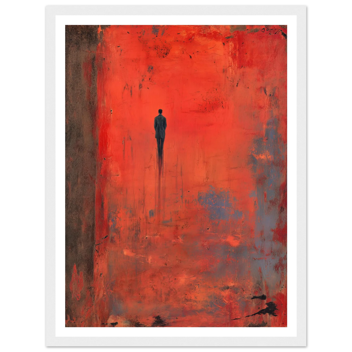 The Solitude of Vermillion - Framed Poster - 30x40 cm / 12x16″ - Black frame