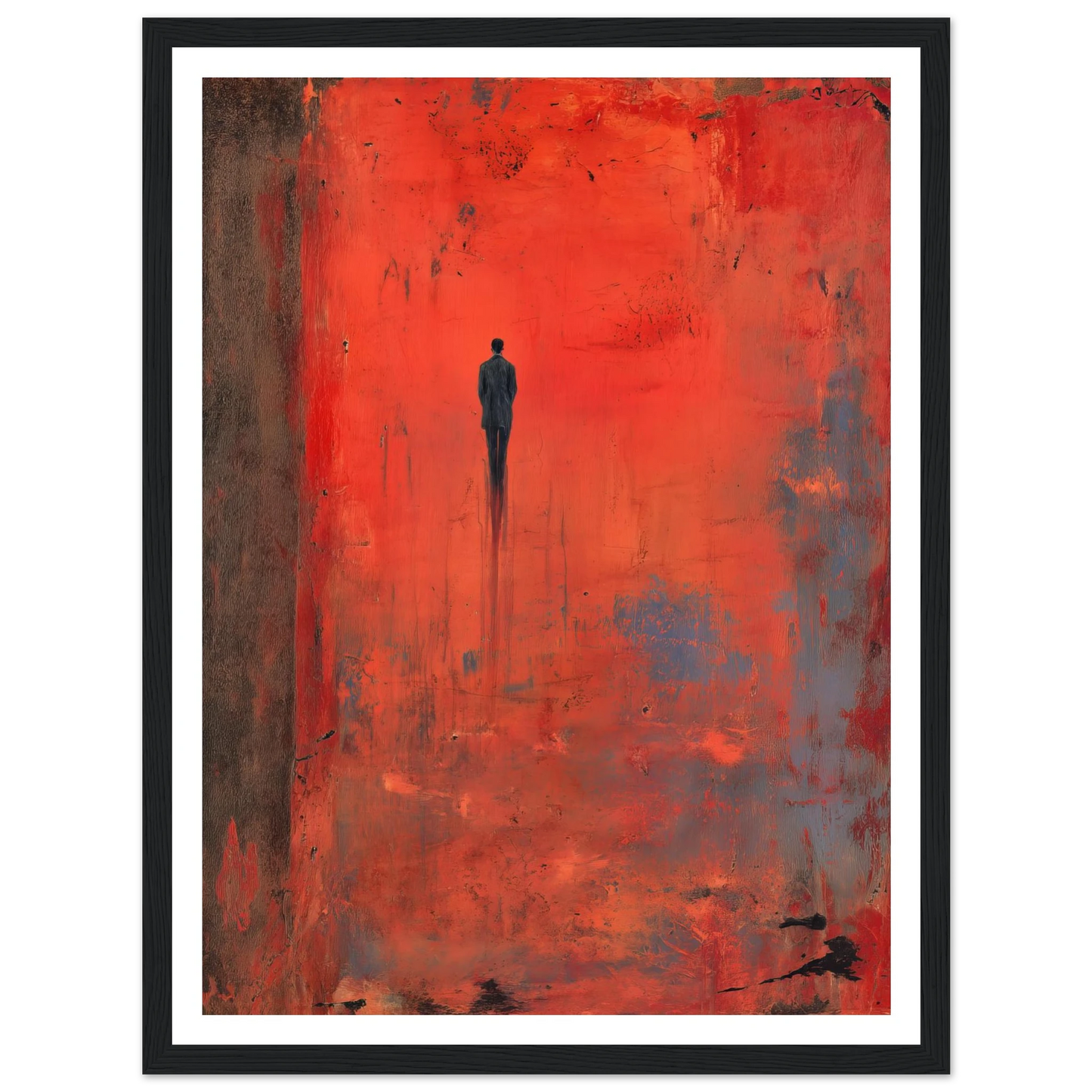 The Solitude of Vermillion - Framed Poster - 30x40 cm / 12x16″ - Black frame