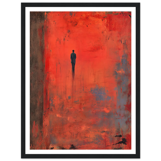 The Solitude of Vermillion - Framed Poster - 30x40 cm / 12x16″ - Black frame