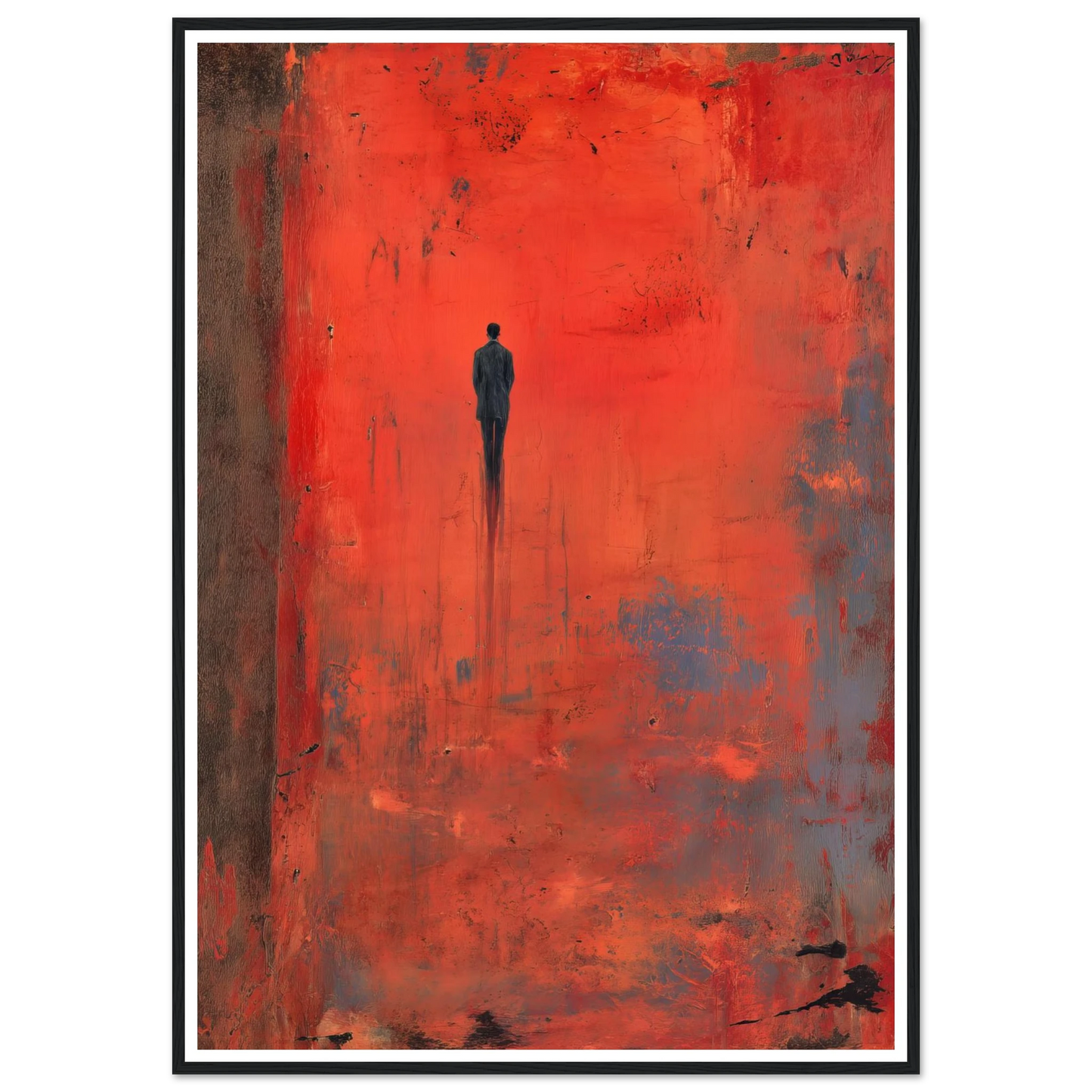 The Solitude of Vermillion - Framed Poster - 30x40 cm / 12x16″ - Black frame