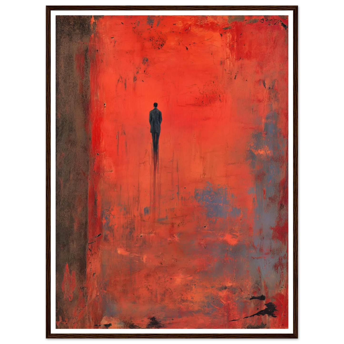 The Solitude of Vermillion - Framed Poster - 30x40 cm / 12x16″ - Black frame