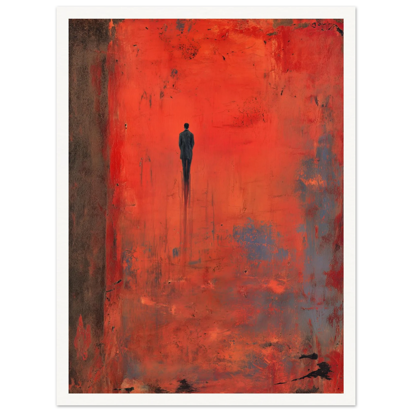 The Solitude of Vermillion - Framed Poster - 30x40 cm / 12x16″ - Black frame